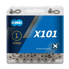 Load image into Gallery viewer, KMC X101 Track / Single Speed 1/8&quot; Chain 112L - Silver